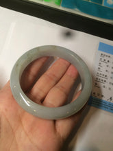 Load image into Gallery viewer, 57.4mm Certified 100% natural Type A icy watery green/white/gray jadeite jade bangle AY70-0343
