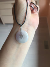 Load image into Gallery viewer, 23-26mm Type A 100% Natural light purple green yellow white Jadeite Jade Safety Guardian Button donuts Pendant group BP65