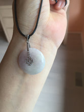 Load image into Gallery viewer, 23-26mm Type A 100% Natural light purple green yellow white Jadeite Jade Safety Guardian Button donuts Pendant group BP65