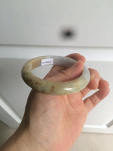 Load image into Gallery viewer, 55.5 mm Certified type A 100% Natural green/yellow/light purple with red floating flowers Jadeite bangle AZ84-1645