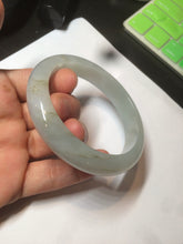 Load image into Gallery viewer, 57.4mm Certified 100% natural Type A icy watery green/white/gray jadeite jade bangle AY70-0343