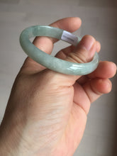 Load image into Gallery viewer, 49mm certified Type A 100% Natural icy watery light green oval Jadeite Jade bangle BQ11-3802