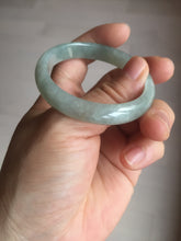 Load image into Gallery viewer, 49mm certified Type A 100% Natural icy watery light green oval Jadeite Jade bangle BQ11-3802