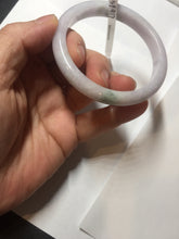 Load image into Gallery viewer, 53.5mm certified 100% natural light green purple slim jadeite jade bangle PC39-4034