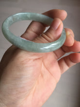 Load image into Gallery viewer, 49mm certified Type A 100% Natural icy watery light green oval Jadeite Jade bangle BQ11-3802