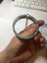 Load image into Gallery viewer, 50.7mm Certified type A 100% Natural green with green floating flowers Jadeite Jade square bangle PC37-0403