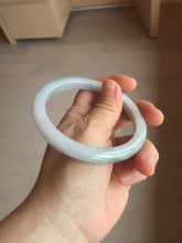 Load image into Gallery viewer, 62.2mm Certified Type A 100% Natura light green white purple slim Jadeite bangle X136-3822