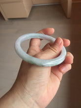Load image into Gallery viewer, 62.2mm Certified Type A 100% Natura light green white purple slim Jadeite bangle X136-3822