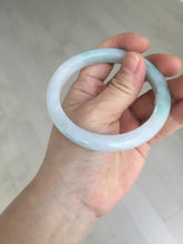 Load image into Gallery viewer, 56.5mm certified 100% natural type A white/light green white purple jadeite jade bangle AH96-0543