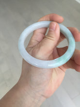 Load image into Gallery viewer, 56.5mm certified 100% natural type A white/light green white purple jadeite jade bangle AH96-0543