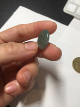 Load image into Gallery viewer, 18.4mm Type A 100% Natural oily dark green/gray Jadeite Jade Safety Guardian Button donuts Pendant PC110