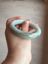 Load image into Gallery viewer, 57mm Certified Type A 100% Natural dark green/white//black Jadeite Jade bangle BK41-8354