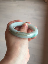 Load image into Gallery viewer, 57mm Certified Type A 100% Natural dark green/white//black Jadeite Jade bangle BK41-8354