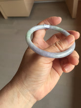 Load image into Gallery viewer, 58mm certified 100% natural Type A light green purple round cut jadeite bangle PB250-5664