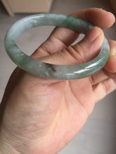 Load image into Gallery viewer, 51.8mm certified Type A 100% Natural icy watery light green/red oval Jadeite Jade bangle BQ9-3799