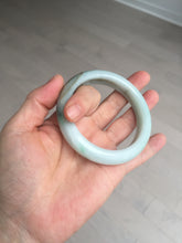 Load image into Gallery viewer, 57mm Certified Type A 100% Natural dark green/white//black Jadeite Jade bangle BK41-8354