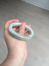 Load image into Gallery viewer, 57mm Certified Type A 100% Natural dark green/white//black Jadeite Jade bangle BK41-8354