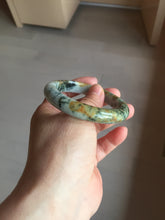 Load image into Gallery viewer, 53.2mm Certified type A 100% Natural green/yellow/brown autumn forest Jadeite bangle PD183-5698