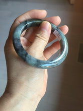 Load image into Gallery viewer, 54.5mm certified Type A 100% Natural dark green/black(青花)/red Jadeite Jade bangle PD119-6289