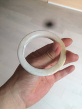 Load image into Gallery viewer, 52mm certificated Type A 100% Natural light green/white/beige/yellow Jadeite Jade bangle AX106-4212