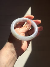 Load image into Gallery viewer, Shopify Only. 57mm Certified Type A 100% Natural icy watery green purple Jadeite Jade bangle BM85-8637