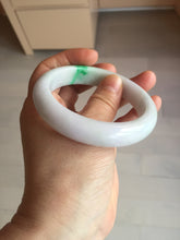 Load image into Gallery viewer, 56.5mm certified Type A 100% Natural sunny green/purple/white(白底青) Jadeite Jade bangle BF139-4075