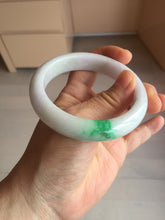 Load image into Gallery viewer, 56.5mm certified Type A 100% Natural sunny green/purple/white(白底青) Jadeite Jade bangle BF139-4075