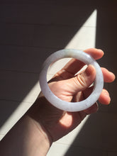 Load image into Gallery viewer, Shopify Only. 57mm Certified Type A 100% Natural icy watery green purple Jadeite Jade bangle BM85-8637