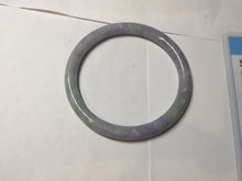 Load image into Gallery viewer, 58mm certified 100% natural Type A light green purple round cut jadeite bangle PB250-5664