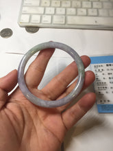 Load image into Gallery viewer, 58mm certified 100% natural Type A light green purple round cut jadeite bangle PB250-5664