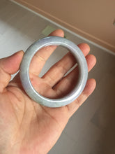 Load image into Gallery viewer, 54.5mm Certified type A 100% Natural dark green gray brown purple two-tone(半山半水) serenity Jadeite bangle PB204-3360