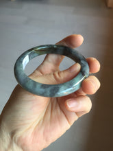 Load image into Gallery viewer, 54.5mm certified Type A 100% Natural dark green/black(青花)/red Jadeite Jade bangle PD119-6289
