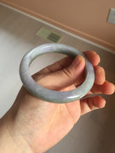 Load image into Gallery viewer, 54.5mm Certified type A 100% Natural dark green gray brown purple two-tone(半山半水) serenity Jadeite bangle PB204-3360