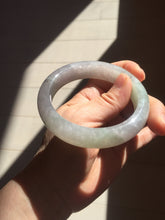 Load image into Gallery viewer, Shopify Only. 57mm Certified Type A 100% Natural icy watery green purple Jadeite Jade bangle BM85-8637