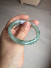 Load image into Gallery viewer, 50mm certified Type A 100% Natural icy watery light green red oval Jadeite Jade bangle BQ8-3804