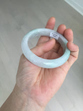 Load image into Gallery viewer, 56.5mm certified 100% natural type A white/light green white purple jadeite jade bangle AH100-0545