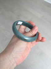 Load image into Gallery viewer, 57.5mm Certified Type A 100% Natural deep sea green/blue/gray/black Guatemala Jadeite bangle AY82-5765