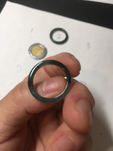 Load image into Gallery viewer, 100% natural type A icy watery light green/blue/gray  Guatemala jadeite jade band ring R118