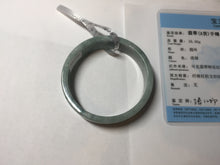 Load image into Gallery viewer, 52.8mm Certified type A 100% Natural green with green floating flowers Jadeite Jade square bangle PC36-0408