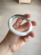 Load image into Gallery viewer, 56mm Certified Type A 100% Natural dark green/white//black Jadeite Jade bangle BK39-8357