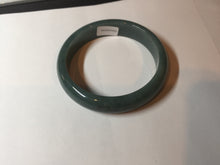 Load image into Gallery viewer, 57.5mm Certified Type A 100% Natural deep sea green/blue/gray/black Guatemala Jadeite bangle AY82-5765