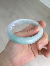 Load image into Gallery viewer, 56.5mm certified 100% natural type A white/light green white purple jadeite jade bangle AH100-0545