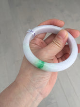 Load image into Gallery viewer, 58.5mm Certified type A 100% Natural sunny green/white/purple(春带彩) Jadeite bangle BS68-2531