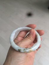 Load image into Gallery viewer, 52.3mm Certified type A 100% Natural green/white/very light purple/yellow Jadeite Jade bangle AZ77-1629