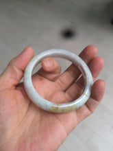 Load image into Gallery viewer, 52.3mm Certified type A 100% Natural green/white/very light purple/yellow Jadeite Jade bangle AZ77-1629