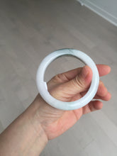 Load image into Gallery viewer, 56mm Certified Type A 100% Natural dark green/white//black Jadeite Jade bangle BK39-8357