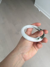 Load image into Gallery viewer, 56mm Certified Type A 100% Natural dark green/white//black Jadeite Jade bangle BK39-8357