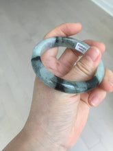 Load image into Gallery viewer, 53mm certified 100% natural Type A icy watery dark green brown jadeite jade bangle AH102-4492