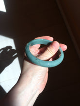Load image into Gallery viewer, 57.8mm Certified Type A 100% Natural deep sea green/blue/gray/black Guatemala Jadeite bangle GL33-2-5738