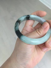 Load image into Gallery viewer, 53mm certified 100% natural Type A icy watery dark green brown jadeite jade bangle AH102-4492